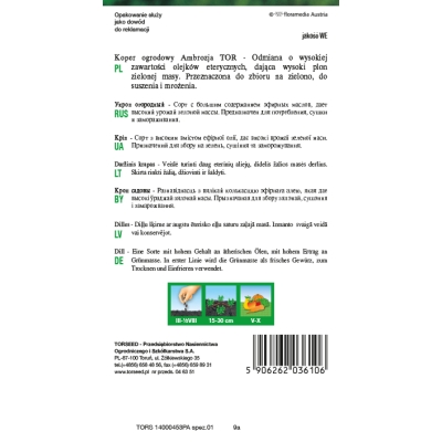 Koper Ambrozja nasiona kopru plenny do kiszenia